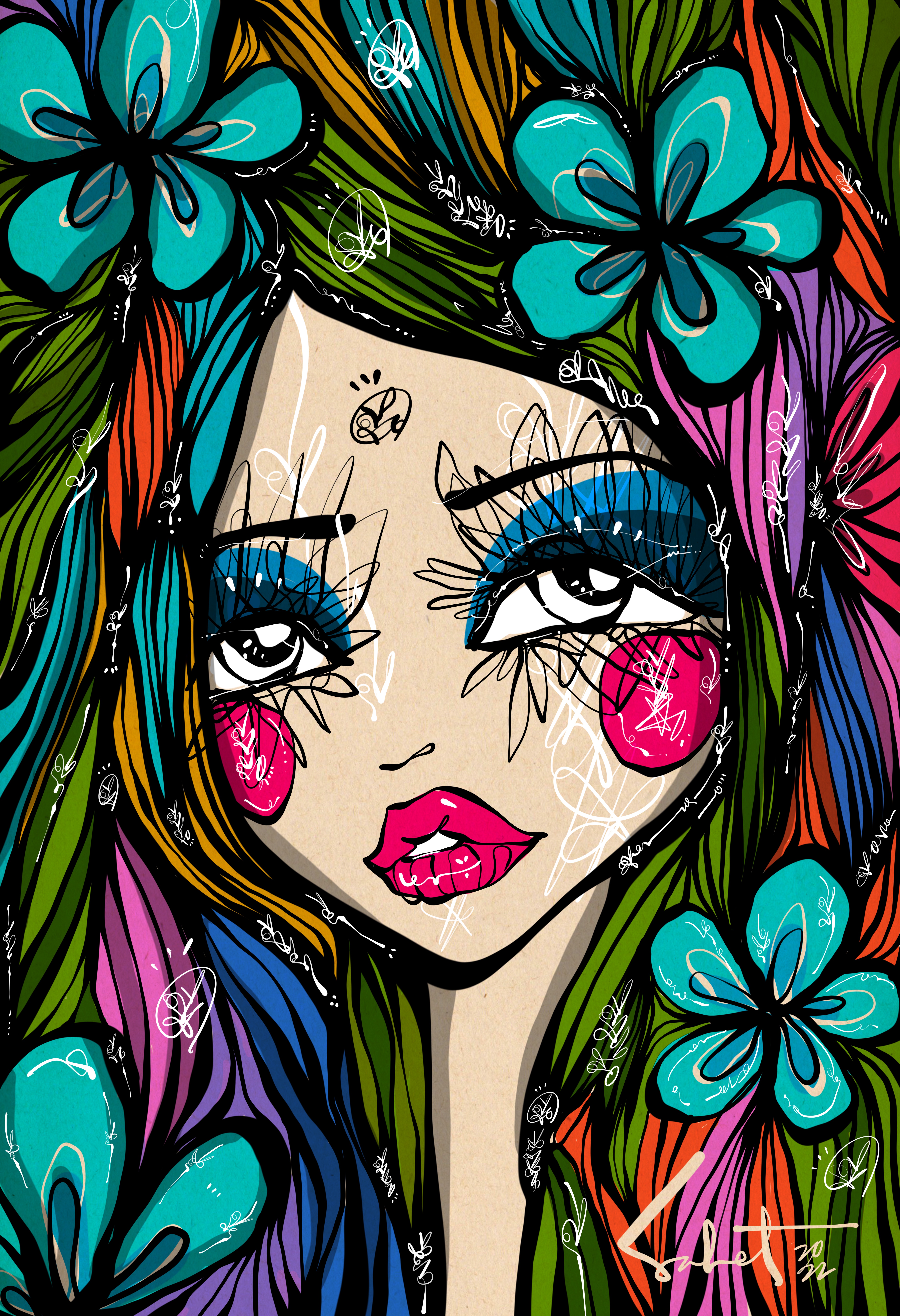 Ocean Eyes 2022 Sabet Signed Print