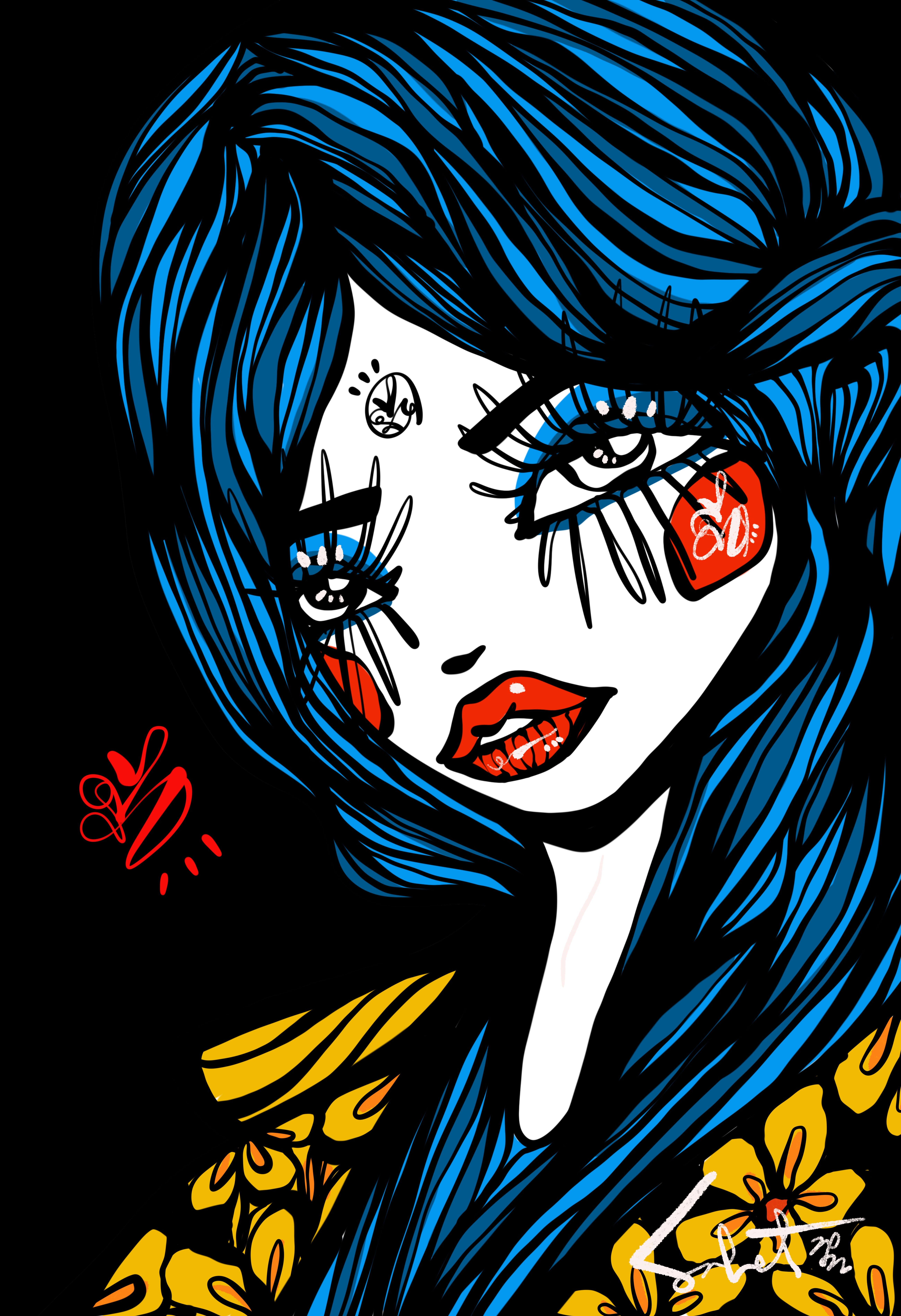 Blue Beem 2026 Sabet 13" x 19" Signed Print
