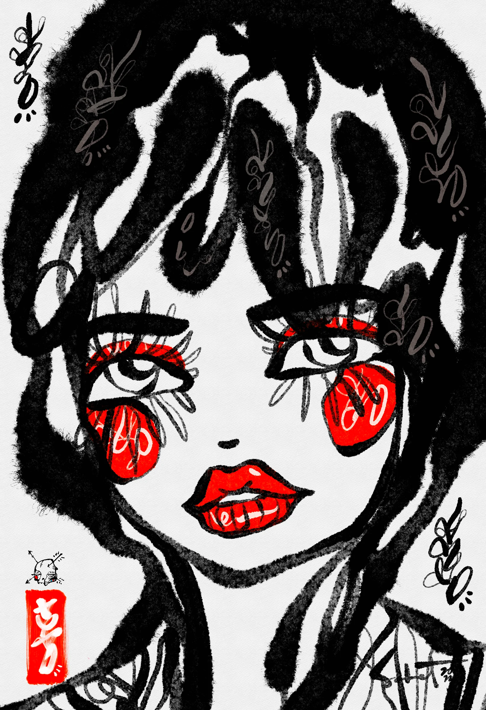 Yachiyo 2022 Sabet 13" x 19" Mixed Media Original
