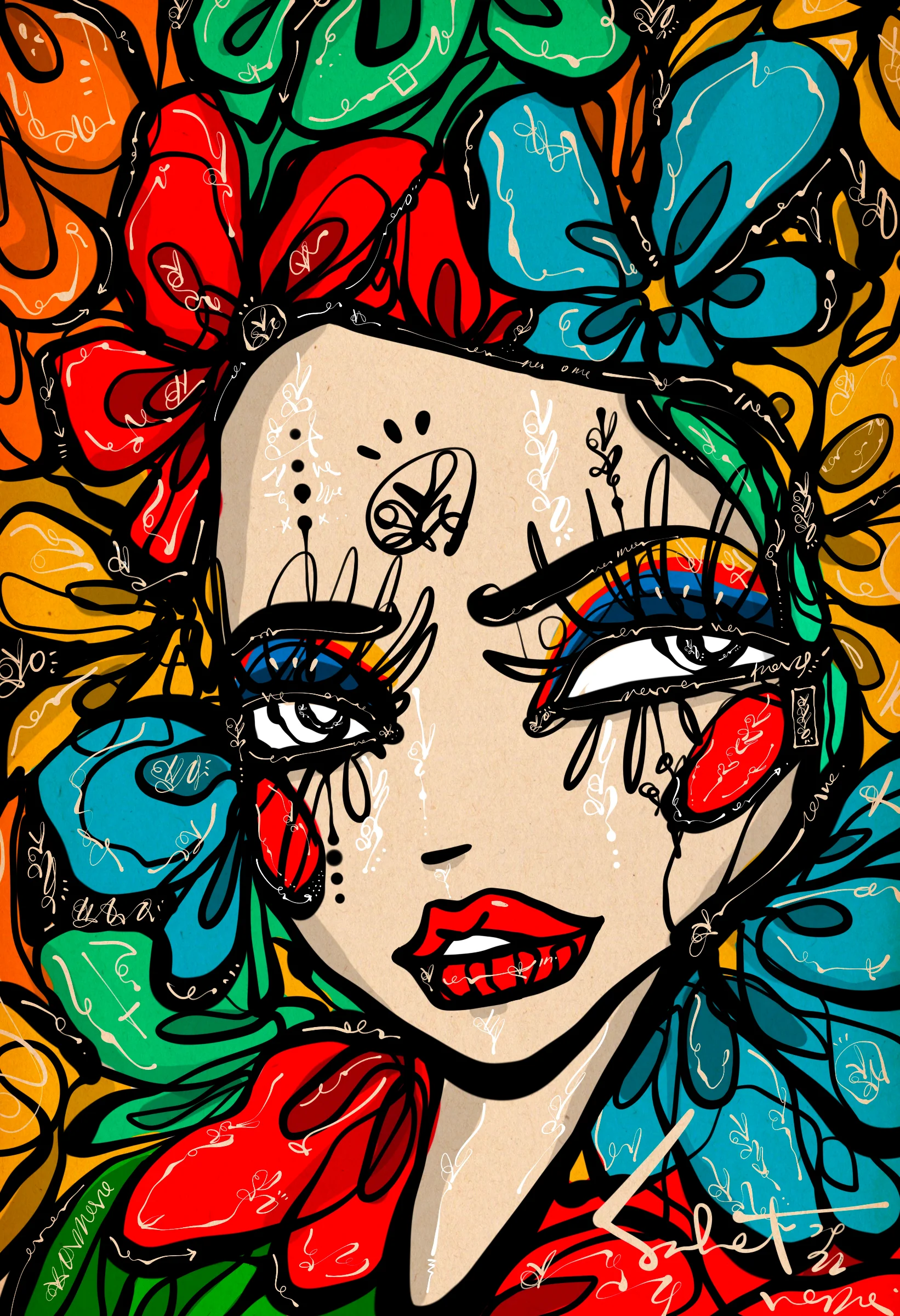 Strawberry Shortcake 2022 S@Bet 13" x 19" Mixed Media Original