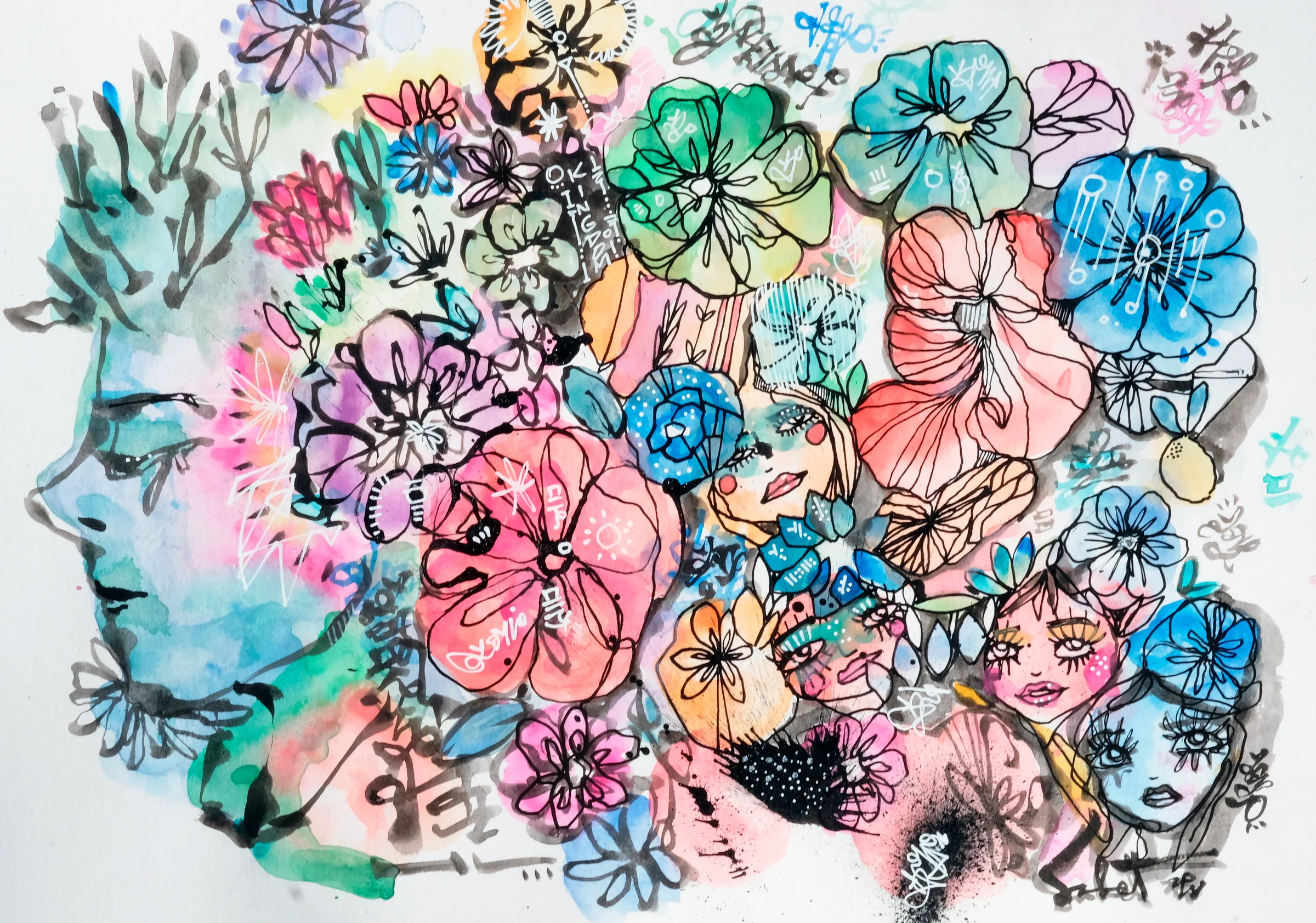 The Narrative 2018 Sabet 13" x 19" Mixed Media Original