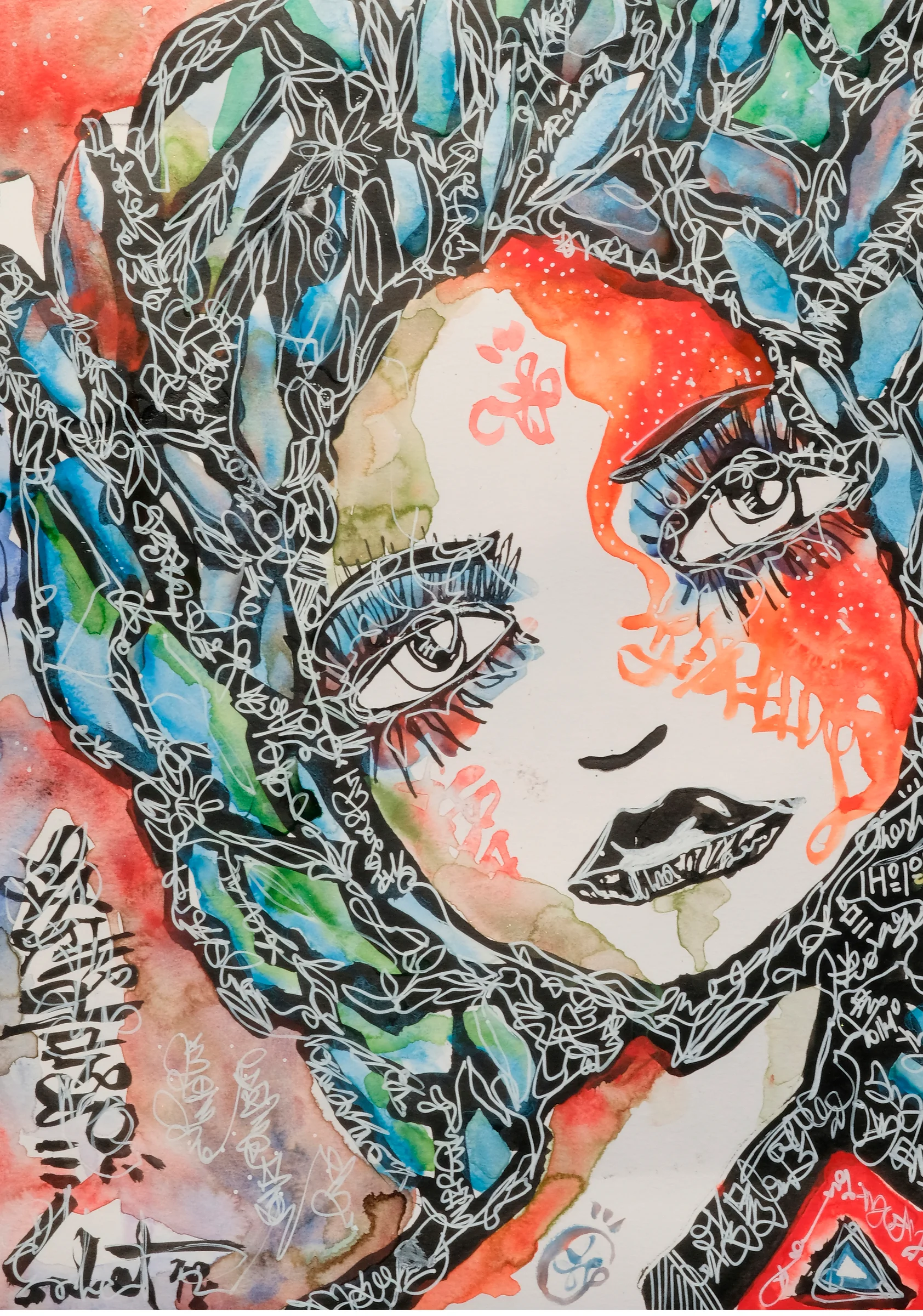 Firestarter 2018 Sabet 13" x 19" Mixed Media Original