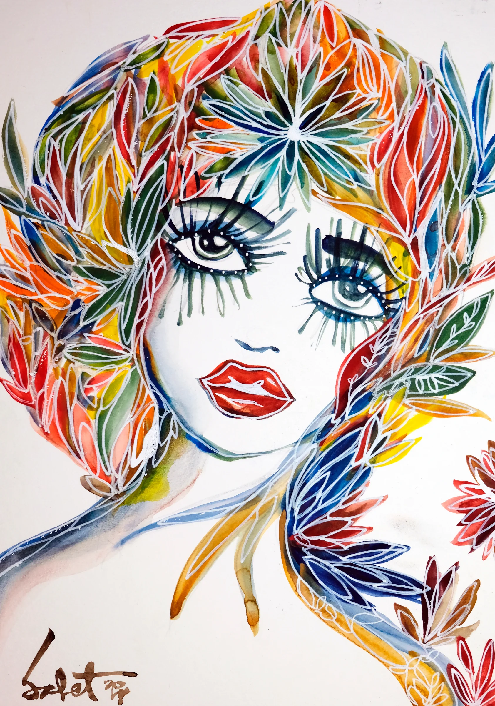 Child Wild 2026 Sabet 13" x 19" Mixed Media Original