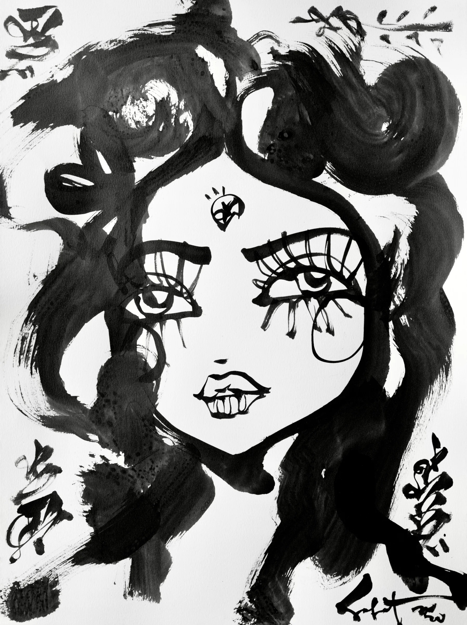 Squeak | Ink + Flow | Icons 2026 Sabet 22" x 30" Original Ink on Archival Paper