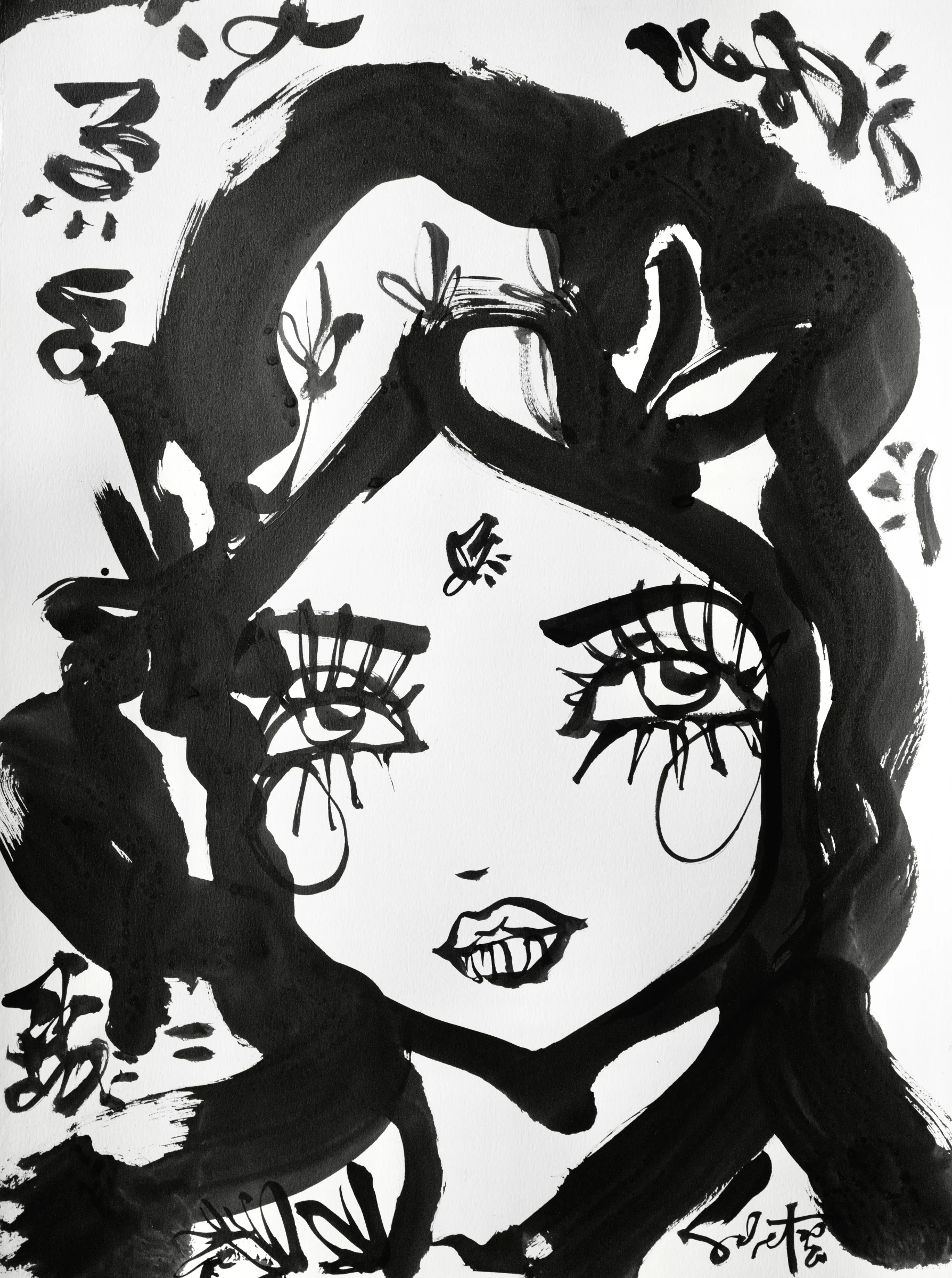 Munchkin | Ink + Flow | Icons 2026 Sabet 22" x 30" Original Ink on Archival Paper