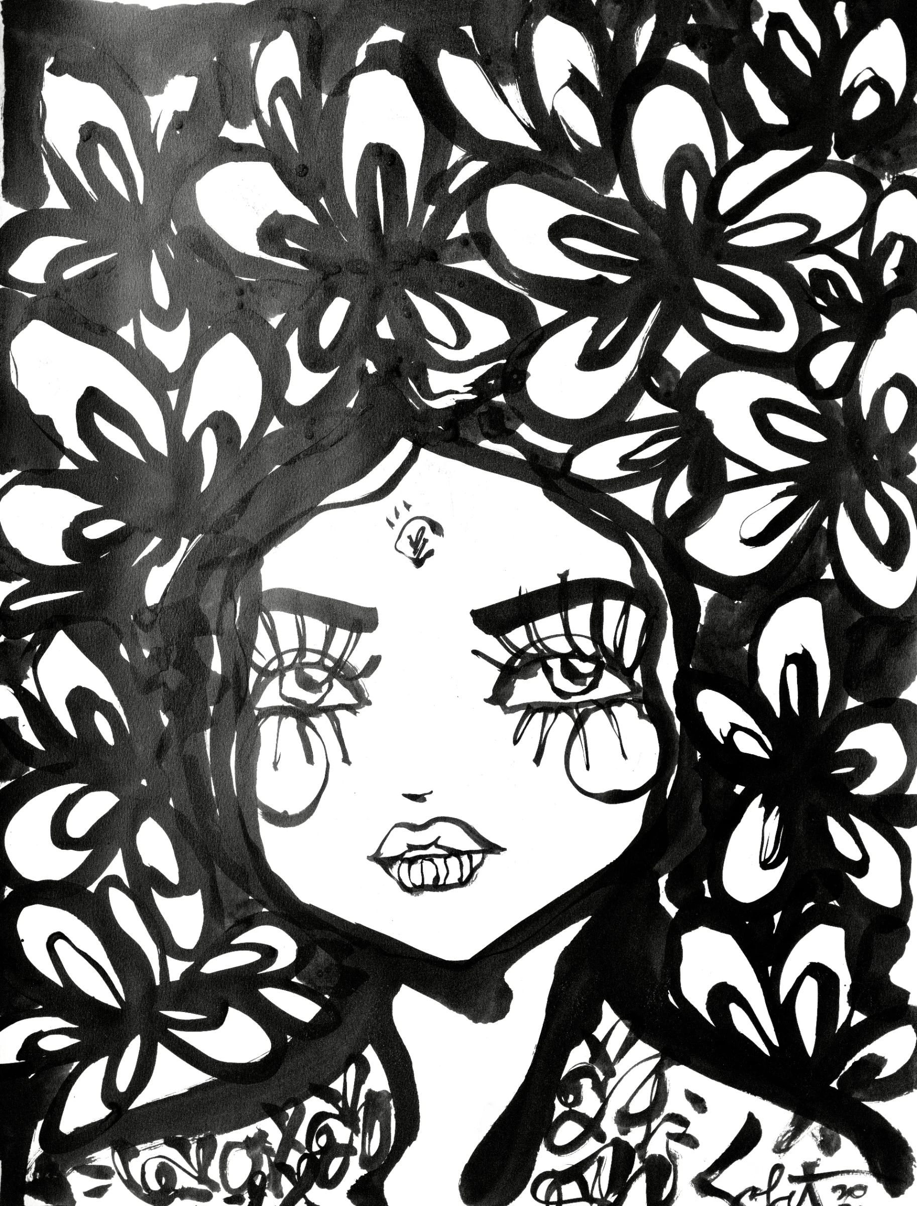 Bumble | Ink + Flow | Icons 2026 Sabet 22" x 30" Original Ink on Archival Paper