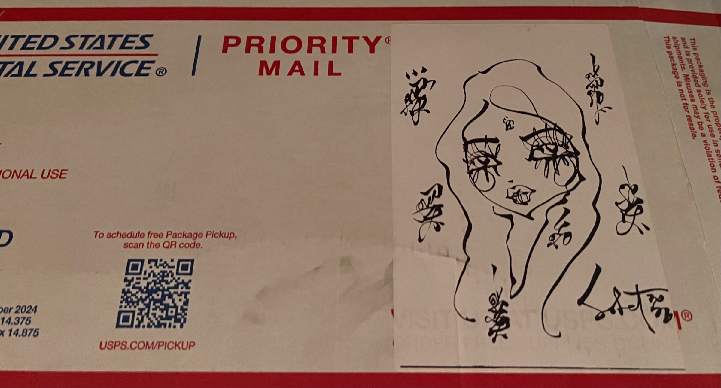 Untitled 2026 Sabet Sticker USPS Box