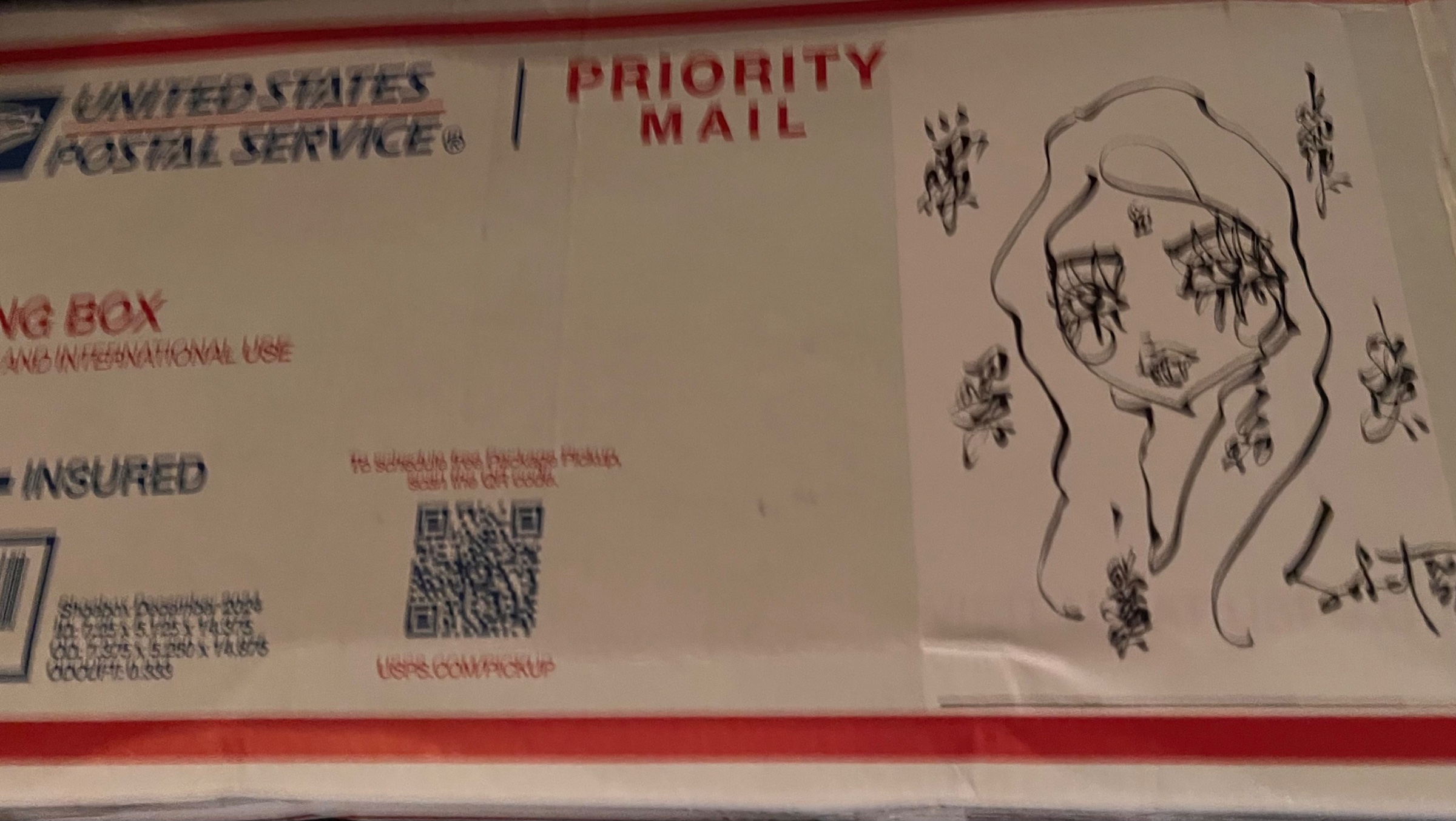 Untitled 2026 Sabet Sticker USPS Box