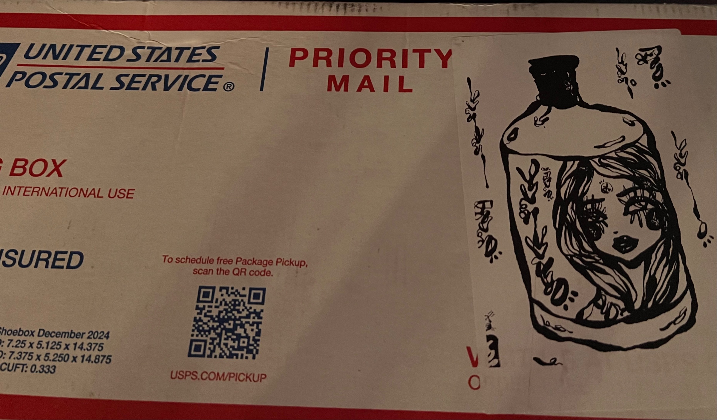 Untitled 2026 Sabet Sticker USPS Box