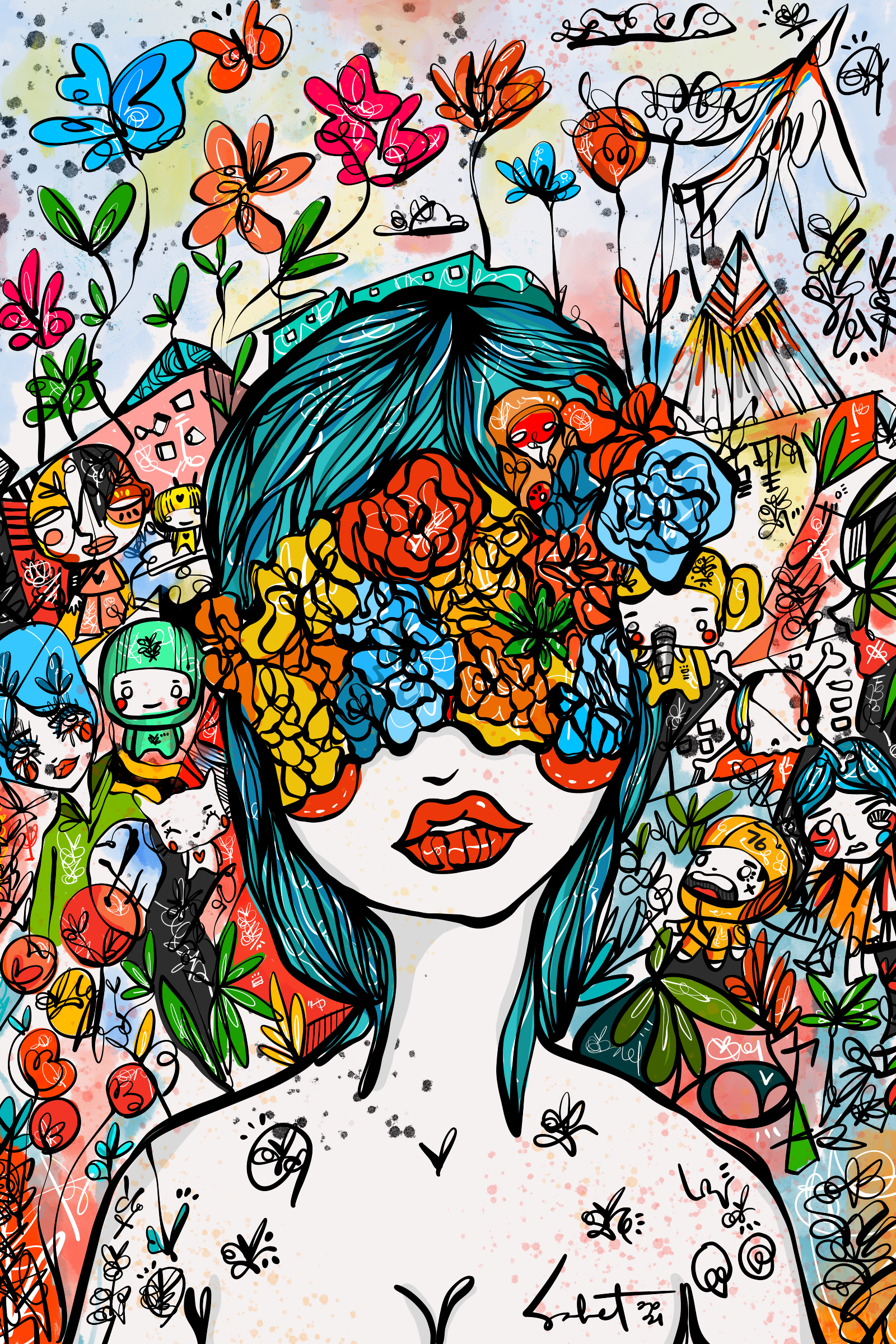 Summer Time Blues 2026 Sabet 12" x 18" Giclée